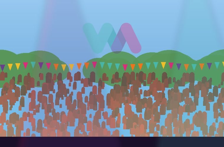 Sfeerbeeld van een optreden van WA-WAANZINNIG